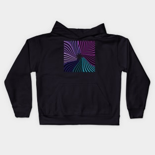 Psychedelic 70's optical flower frame Kids Hoodie